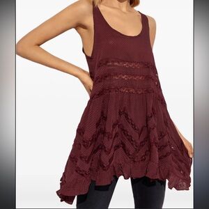 Free People Voile & Lace Trapeze Slip Dress